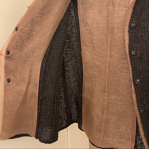 Vintage Akris Open Knit Layered Cardigan - Picture 4 of 9